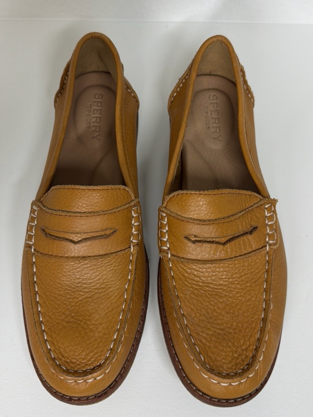 Sperry Top-Sider Tan Leather Penny Loafers Women’s 6.5
